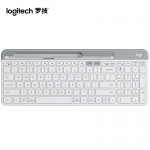 罗技（Logitech）  K580 多设备键盘 无线蓝牙全尺寸办公键盘 ipad手机平板电脑键盘 白色