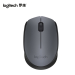 罗技（Logitech） M170无线鼠标电池款USB接口10米电竞游戏台式笔记本电脑MAC无线鼠标灰色