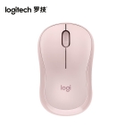 罗技（Logitech）M221 轻音鼠标 无线鼠标 对称鼠标 带无线微型接收器 茱萸粉