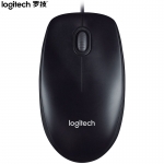 罗技（Logitech）M90有线光电鼠标电脑笔记本左右手通用对称鼠标 黑色