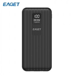 忆捷（EAGET）EQ102-黑色移动电源22.5W自带双线智能数显10000毫安快充黑色