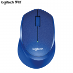 罗技（Logitech）M330无线轻音鼠标家用办公笔记本台式机通用右手鼠标舒适曲线蓝色