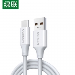 绿联（UGREEN） 40200 Type-C数据线6A/5A超级快充充电线usb2.0转USB-C通用 白色1米