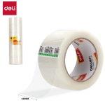 得力(deli) 高品质高透明封箱胶带打包胶带 45mm*100y*45um 6卷/筒 办公用品 30183