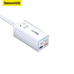 倍思（Baseus） PSZM000002 65W苹果快充排插 接线板笔记本桌面氮化镓 Type-c口+USB口 2A2C 白色