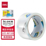 得力(deli)高品质高透明封箱胶带打包胶带 60mm*40y*50um(36.6m/卷) 1卷装 办公用品 30367