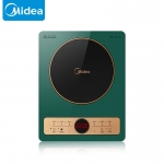 美的（Midea） 电磁炉家用带锅 炒菜火锅磁炉 多功能一体大功率 可定时 电磁炉套装 摩登复古绿 九档火力 爆炒/煮套装