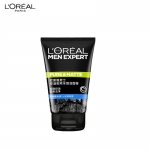 欧莱雅（L'OREAL） 男士控油炭爽冰感洁面膏100ml 冰感洁净去角质黑头