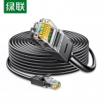 绿联（UGREEN） 20168 六类网线 千兆高速网络宽带线  CAT6八芯双绞成品跳线黑色30米