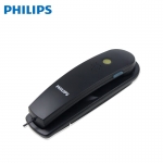 飞利浦(PHILIPS） TD2801 电话机座机 固定电话 办公家用 壁挂机 桌壁两用 免电池 一键拨号黑色