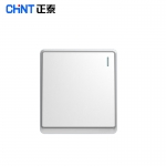 正泰（CHNT）开关插座墙壁面板二三插座电源86型窄边框大面板 NEW6-M00108太空银 一开单控