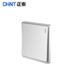 正泰（CHNT）开关插座墙壁面板二三插座电源86型窄边框大面板 NEW6-M00308太空银 二开单控