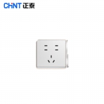 正泰（CHNT）开关插座墙壁面板二三插座电源86型窄边框大面板 NEW6-M10818太空银 三孔16A