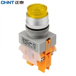 正泰（CHNT）按钮开关LED自复式带灯高钮复位点动按钮NP4-11DN 黄 220V LED
