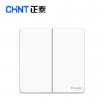 正泰（CHNT）开关插座墙壁面板二三插座电源86型窄边框大面板 NEW6M白色 二开双控