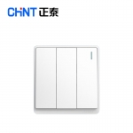 正泰（CHNT）开关插座墙壁面板二三插座电源86型窄边框大面板 NEW6M白色 三开单控