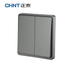 正泰（CHNT）开关插座墙壁面板二三插座电源86型窄边框大面板  NEW6-M00405幻银灰 二开双控