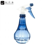 九千谷 1169 喷壶水滴蓝400ml 办公室喷壶小水壶家用酒精消毒喷壶 透明清洁喷雾器