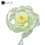九千谷 丝带缎带 礼品包装彩带节日礼物花束装饰雪纱彩带幻彩鱼尾纱丝带情人节表白手工装饰绑带 幻彩黄6607