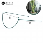 九千谷 植物支撑架支撑桩蟹爪兰支架园艺花架阳台花园绣球月季爬藤聚拢护叶铁艺花架 半圆25*40CM 3对装6409