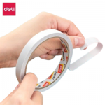 得力（deli） 30402 高粘棉纸双面胶带18mm*10y(9.1m/卷) 学生文具开学必备学习用品办公用品白色16卷袋装
