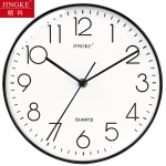 精科(JINGKE) 9138时尚简约时钟黑色微浮雕字体(13英寸)