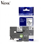 V4INK 适用兄弟标签机色带24mm白底黑字 标签打印机色带 适用兄弟标签打印纸TZE-251