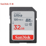 闪迪（SanDisk）SDSDUNC-032G-ZN6IN 32GB SD内存卡 U1 C10 至尊高速存储卡 读速120MB/s 全高清视频 数码相机理想伴侣