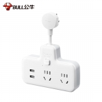 公牛（BULL） 柔性USB一转多插座/插排/排插/无线扩展插座 适用于卧室厨房总控一转四带USB GN-9722Q