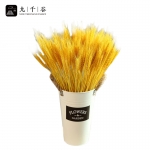 九千谷 麦穗摆件干花卉仿真花束大麦新店开业装饰品 300支袋双耳花桶4428