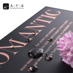 九千谷  包装纸鲜花束 情人节日花卉打包纸包花纸 A款黑底玫瑰金10张3667