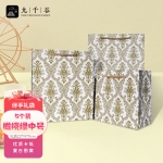 九千谷 礼品袋手提袋毕业季礼物袋送老师同学包装袋 橄榄绿中号礼品袋5个装