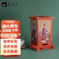 九千谷 4503花盆树脂国风家用办公室阳台养花四大美女正方兰花盆大号
