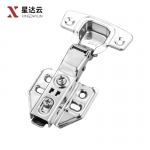 星达云 304不锈钢液压铰链橱柜衣柜门中弯五金折叠弹簧合页 1.2厚脱卸式中弯半盖 个