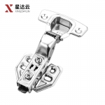 星达云 304不锈钢液压铰链橱柜衣柜门中弯五金折叠弹簧合页 1.2厚脱卸式大弯无盖 个