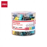 得力（deli） 8556ES  60只15mm彩色长尾夹票夹6#小号金属燕尾夹票据文件夹子办公用品 60只/筒