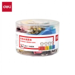 得力（deli） 8553ES  24只32mm彩色长尾夹票夹3#中号金属燕尾夹票据文件夹子办公用品 24只/筒
