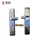 星达云 304不锈钢甲级安全门拉手 304防盗门拉手+防盗门锁芯（铜） 个