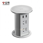 公牛（BULL） 电动智能升降/隐藏式/嵌入式/多功能插座 GN-SD204W 银色盒装无线电动升降插座
