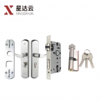 星达云 通用可调门锁 面板110mm-190mm+大50静音锁体170mm+小70锁芯/套