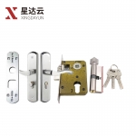 星达云 通用可调门锁 面板110mm-190mm+小50铁体125mm+小70锁芯/套