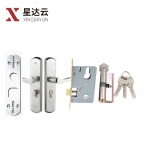 星达云 通用可调门锁 面板110mm-190mm+小50铜舌锁体125mm+小70锁芯/套