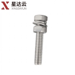 星达云 304不锈钢外六角螺栓螺母平弹垫套装 M10*50/套