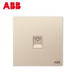 ABB开关插座面板 一位电话插座 86型单联座机电话线插座 盈致系列 金色 CA321-ZG