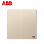 ABB开关插座面板 中途二位多控中间开关 盈致系列 金色 CA186-ZG