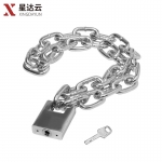 星达云 铁镀锌链条锁车锁自行车电瓶车三轮车防盗链条锁具 配1把钥匙 120cm通开/把
