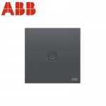 ABB开关插座面板 一位电视插座 86型单联有线TV插座 盈致系列 灰色 CA301-MG